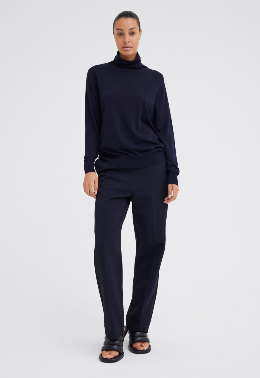 Jac + Jack Enzo Italian Crepe Pant - Navy